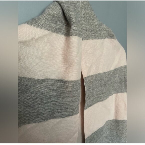 Reitmans Light Pink & Grey Plaid Blanket Scarf Cozy Oversized Soft Warm - Picture 3 of 3